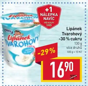 Billa Lipánek Tvarohový -30% cukru nabídka