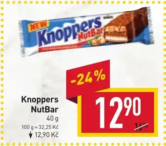 Billa Knoppers NutBar nabídka