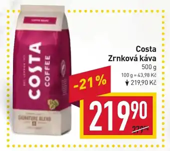 Billa Costa Zrnková káva 500 g nabídka