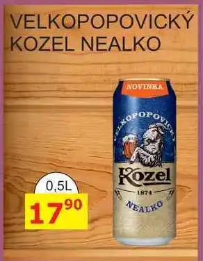 BENE Nápoje Velkopopovický kozel nealko, 0,5 l nabídka
