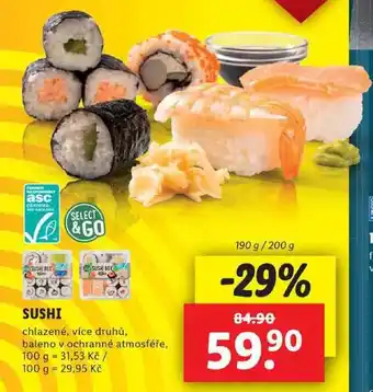 Lidl Sushi, 190 g/200 g nabídka