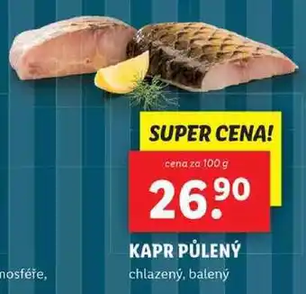 Lidl Kapr půlený, cena za 100 g nabídka