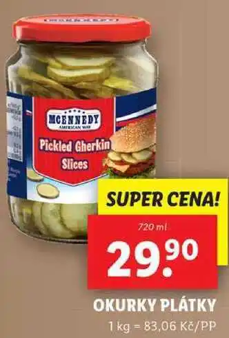 Lidl Okurky plátky, 720 ml nabídka
