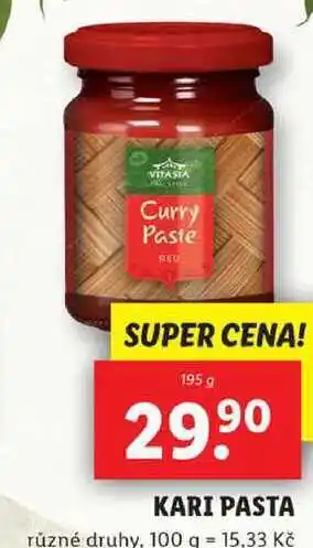 Lidl Kari pasta, 195 g nabídka