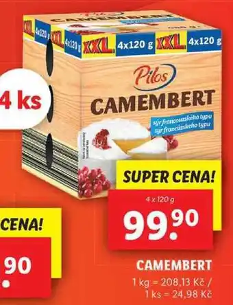 Lidl Camembert, 4x 120 g nabídka