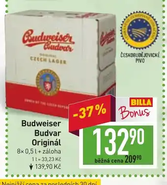 Billa Budweiser Budvar Originál nabídka