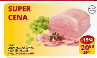 Flop Vinohradská šunka nejvyšší jakosti 100 g nabídka