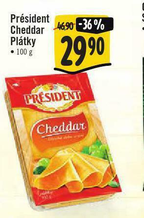 Jip Président cheddar plátky nabídka