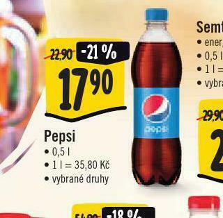 Jip Pepsi 0,5l nabídka