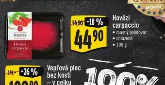 Jip Hovězí carpacio nabídka
