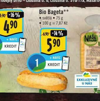 Jip Bio bageta nabídka