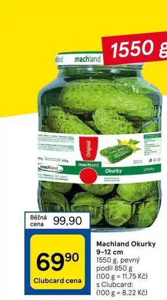 Tesco Machland okurky 9-12 cm 1550 g nabídka