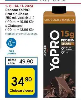 Tesco Danone yopro protein shake 250 ml nabídka