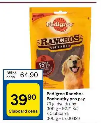 Tesco Pedigree ranchos pochoutky pro psy 70 g nabídka