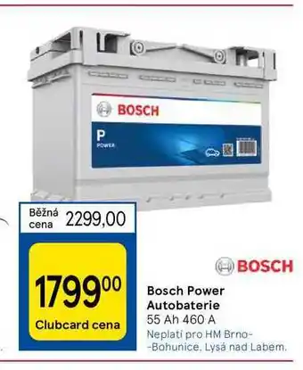 Tesco Bosch power autobaterie 55 ah 460 a nabídka