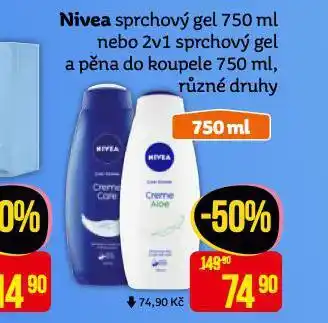 Teta Nivea sprchový gel nabídka