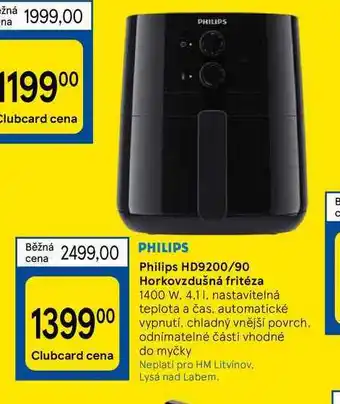 Tesco Philips hd9200/90 horkovzdušná fritéza nabídka