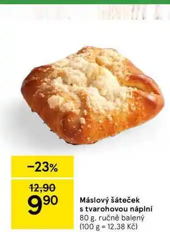 Tesco Máslový šáteček s tvarohovou náplní 80 g nabídka