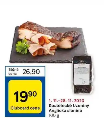 Tesco Kostelecké uzeniny anglická slanina 100 g nabídka