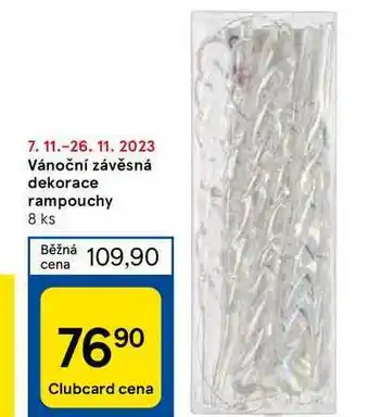 Tesco Vánoční závěsná dekorace rampouchy 8 ks nabídka
