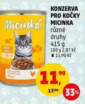 Penny Market Konzerva pro kočky micinka různé druhy, 415 g nabídka