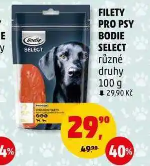 Penny Market Filety pro psy bodie select různé druhy, 100 g nabídka