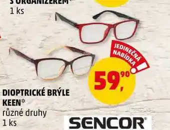 Penny Market Dioptrické brýle keen různé druhy, 1 ks nabídka