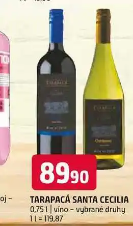 Terno Tarapacá santa cecilia 0,75 l nabídka