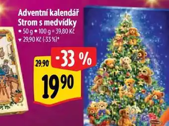 Albert Adventní kalendář strom s medvídky 50 g nabídka