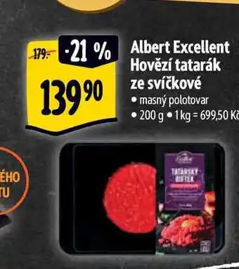 Albert Albert excellent hovězí tatarák ze svíčkové 200 g nabídka
