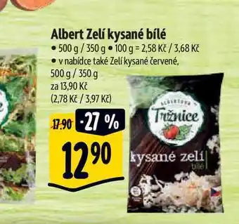 Albert Albert zelí kysané bílé 500 g/350 g nabídka