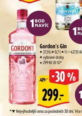 Albert Gordon's gin 0,7 l nabídka