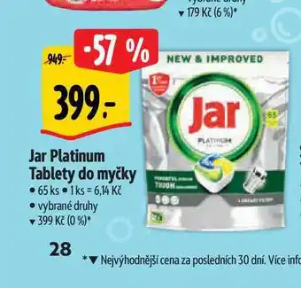 Albert Jar platinum tablety do myčky 65 ks nabídka