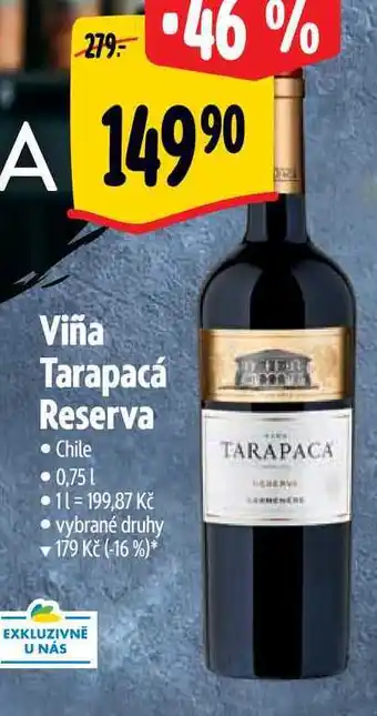 Albert Viña tarapacá reserva 0,75 l nabídka