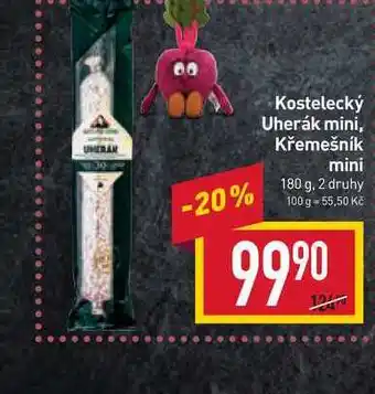 Billa Kostelecký uherák mini, křemešník mini 180 g nabídka