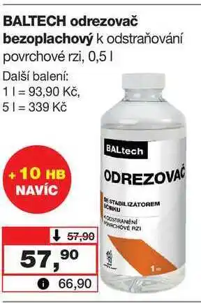Barvy a laky drogerie Baltech odrezovač bezoplachový k odstraňování povrchové rzi, 0,5l nabídka