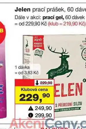 Barvy a laky drogerie Jelen prací prášek, 60 dávek nabídka