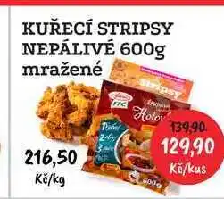 RABBIT řeznictví Kuřecí stripsy nepálivé 600g mražené nabídka