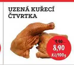 RABBIT řeznictví Uzená kuřecí čtvrtka 100g nabídka