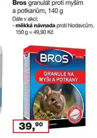 Bros granulát proti myším a potkanům, 140 g