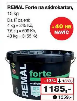 Barvy a laky drogerie Remal forte na sádrokarton, 15 kg nabídka