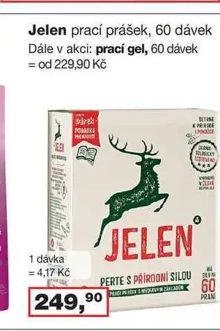 Jelen prací prášek, 60 dávek