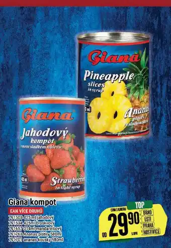 Tamda Foods Giana kompot nabídka