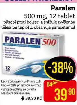 Teta Paralen 500 mg, 12 tablet nabídka