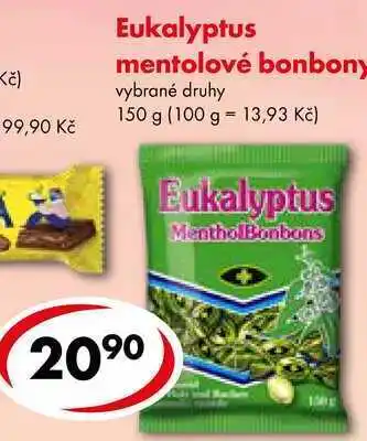Eukalyptus mentolové bonbony, 150 g