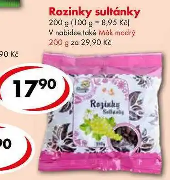 CBA Rozinky sultánky, 200 g nabídka