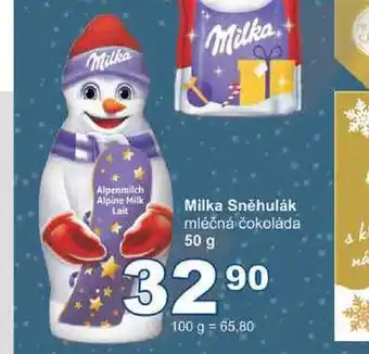 Jip Milka sněhulák mléčná čokoláda 50 g nabídka
