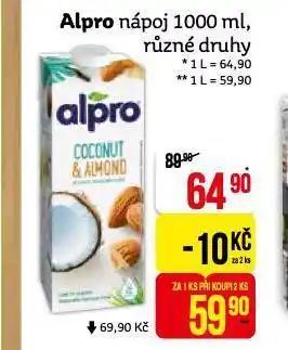 Teta Alpro nápoj nabídka