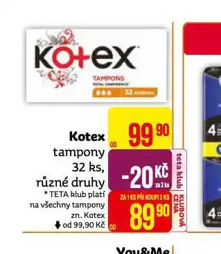Teta Kotex tampony nabídka