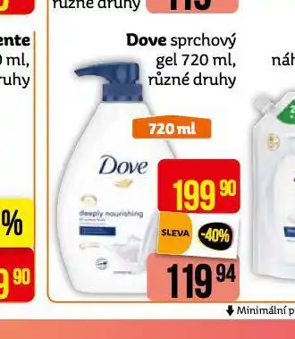 Teta Dove sprchový gel nabídka